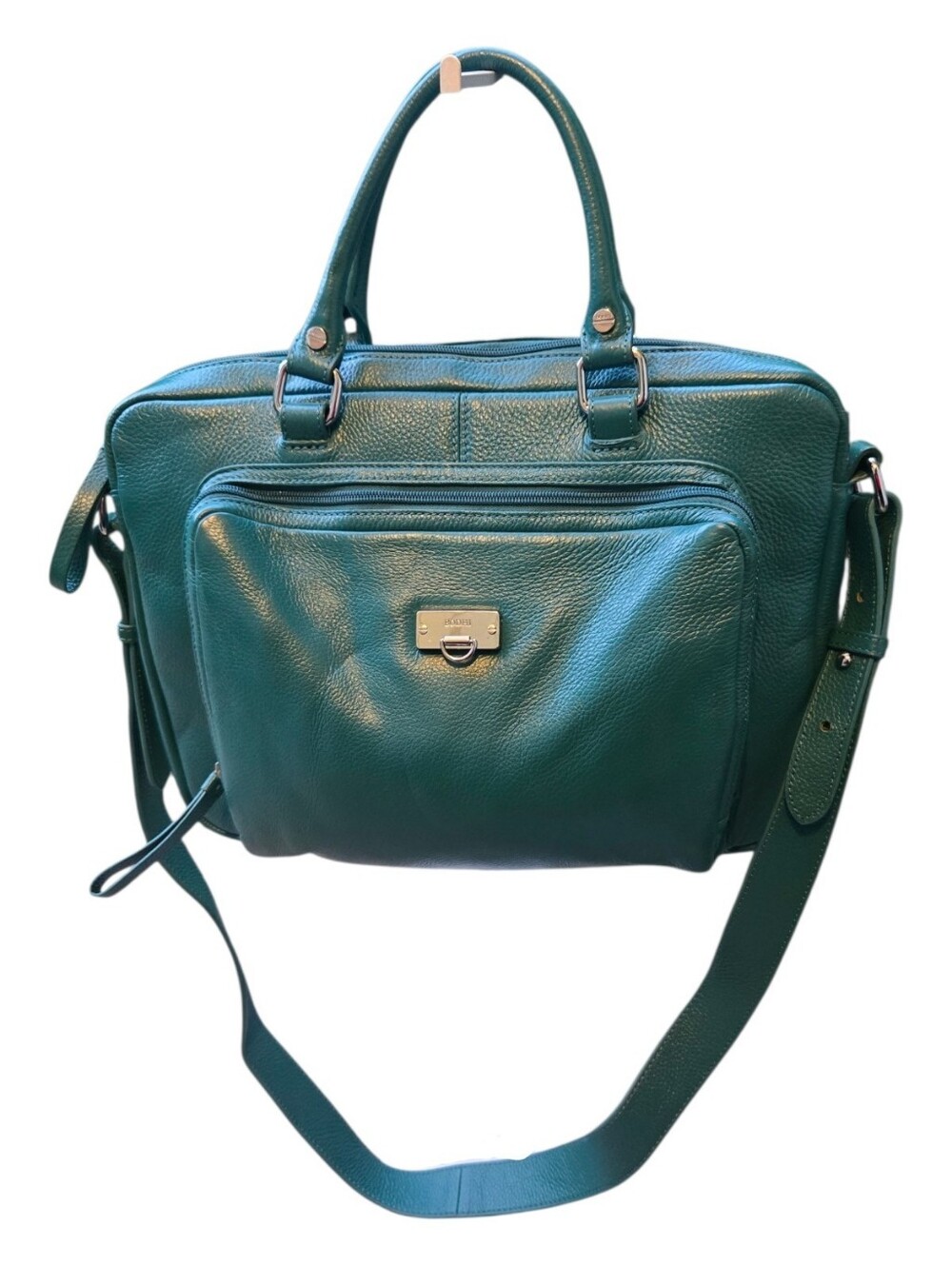 Teal Pebbled Leather Laptope/Work Bag - Picture 2 of 10